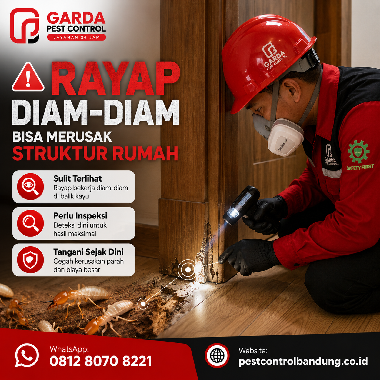 Jasa Anti Rayap Pra Konstruksi untuk Pencegahan Kerusakan Pondasi Bandung